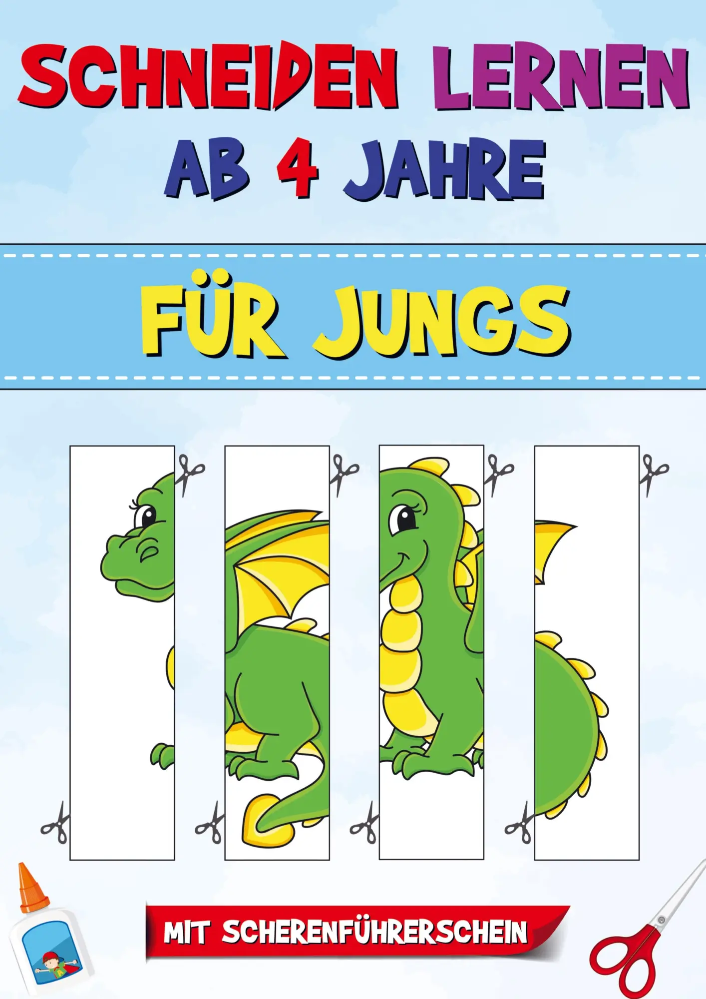 Cover: 9789403713571 | Schneiden Lernen ab 4 Jahre für Jungs | HR Kiddos Press | Taschenbuch