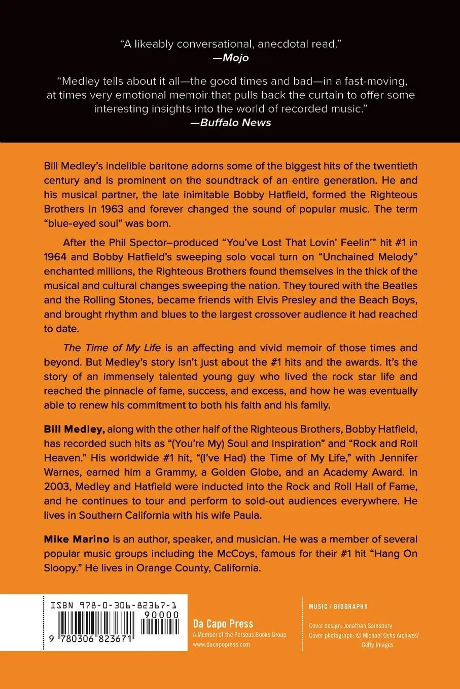 Rückseite: 9780306823671 | The Time of My Life | A Righteous Brother's Memoir | Bill Medley