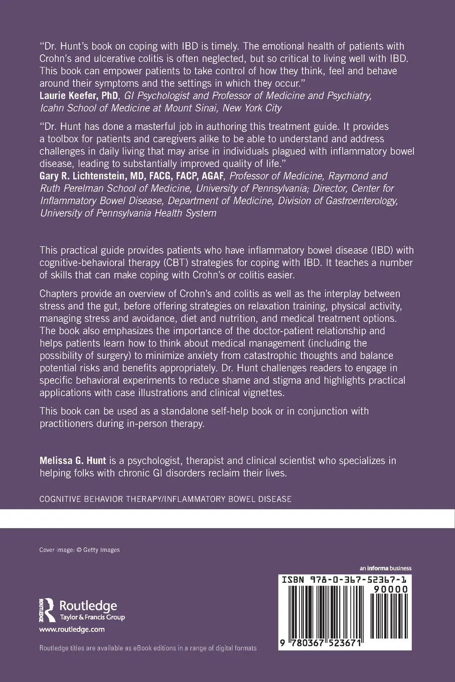 Rückseite: 9780367523671 | Coping with Crohn's and Colitis | Melissa G. Hunt | Taschenbuch | 2021
