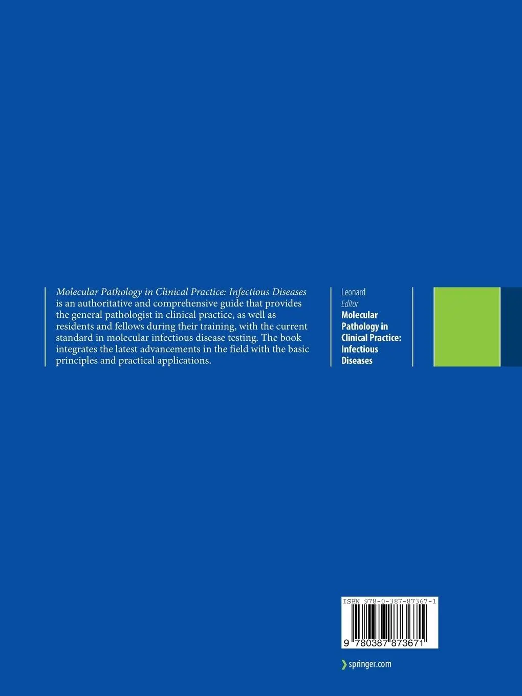 Rückseite: 9780387873671 | Molecular Pathology in Clinical Practice: Infectious Diseases | Buch