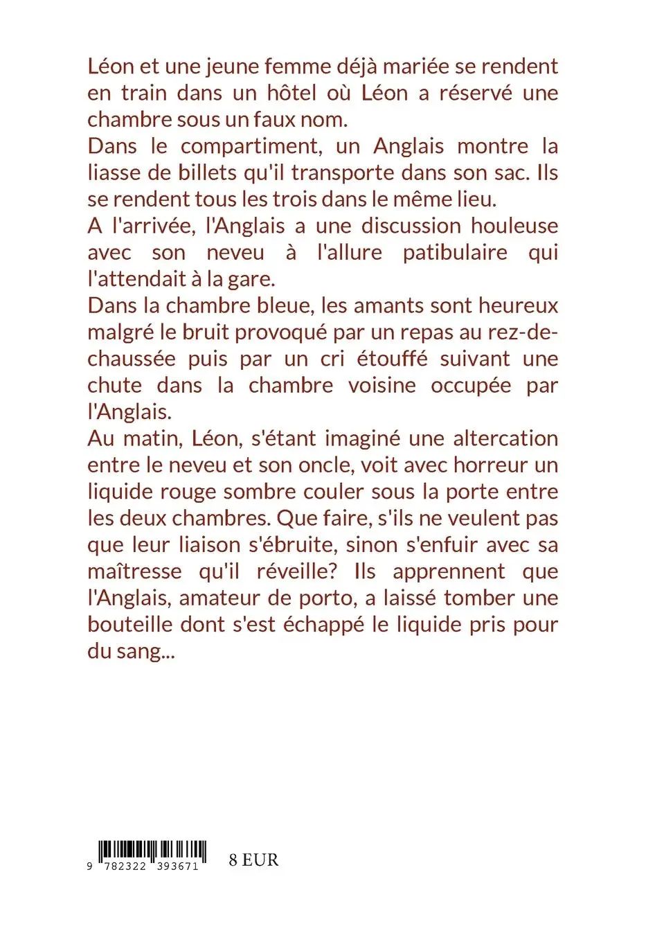 Rückseite: 9782322393671 | La Chambre bleue | une nouvelle de Prosper Mérimée | Prosper Mérimée