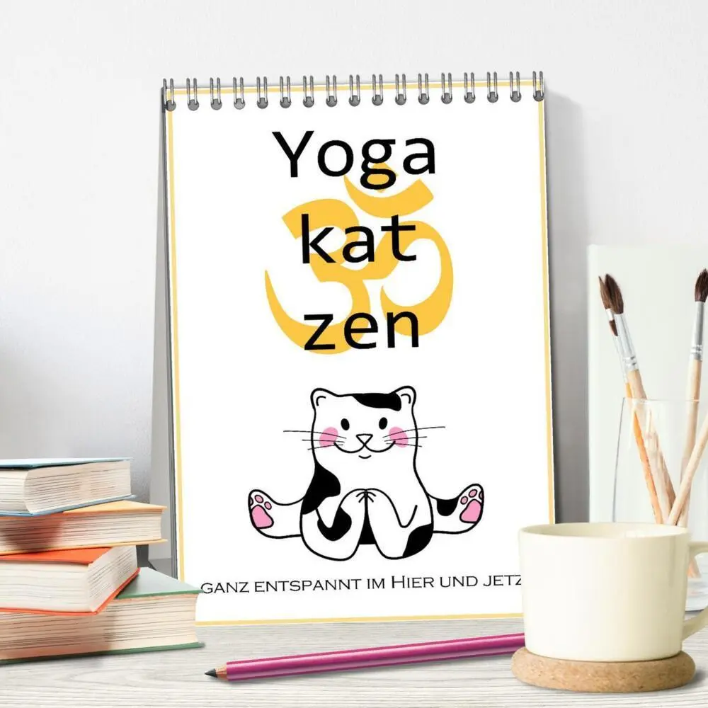 Bild: 9783435913671 | Yogakatzen - ganz entspannt im Hier und Jetzt (Tischkalender 2025...
