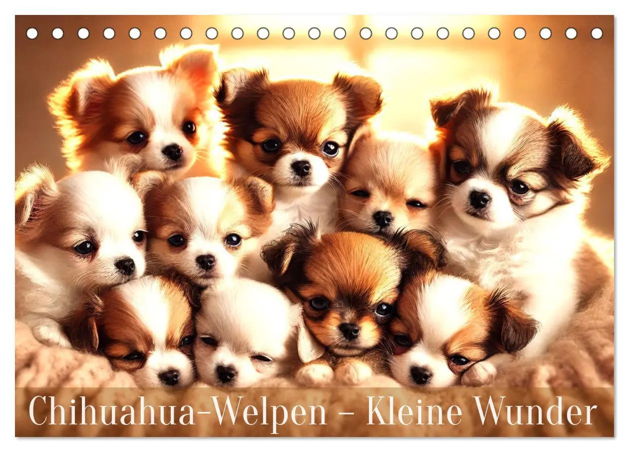 Cover: 9783457313671 | Chihuahua-Welpen - Kleine Wunder (Tischkalender 2026 DIN A5 quer),...