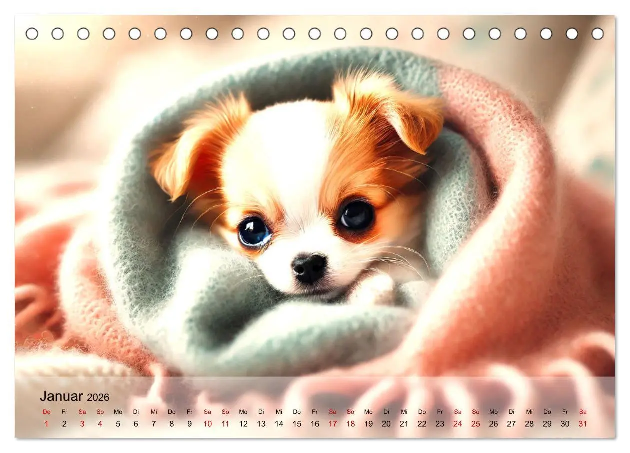 Bild: 9783457313671 | Chihuahua-Welpen - Kleine Wunder (Tischkalender 2026 DIN A5 quer),...