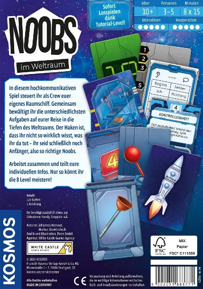 Bild: 4002051683771 | Noobs im Weltraum | Spiel | Spiel | Brettspiel | 683771 | Deutsch