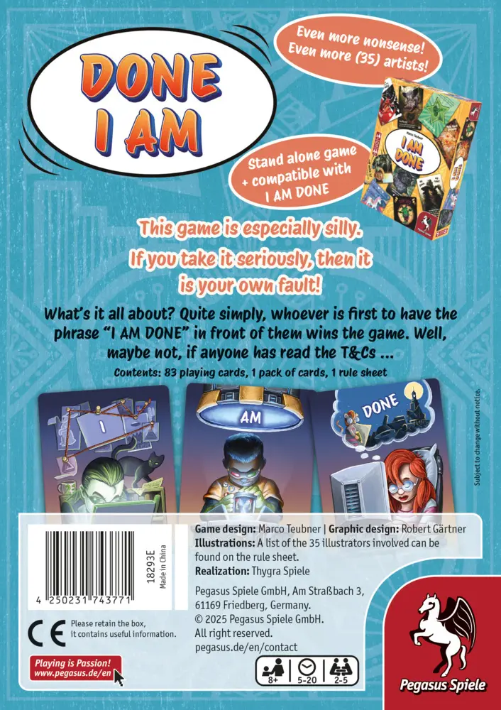 Bild: 4250231743771 | DONE I AM | Spiel | 18293E | Deutsch | Pegasus Spiele