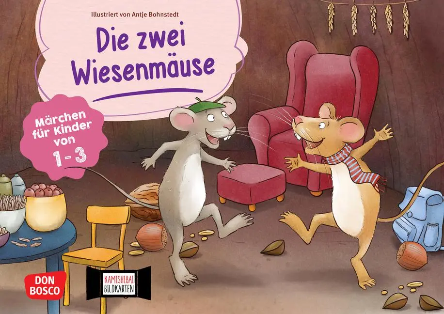Cover: 4260694923771 | Die zwei Wiesenmäuse. Kamishibai Bildkartenset | Antje Bohnstedt | Box