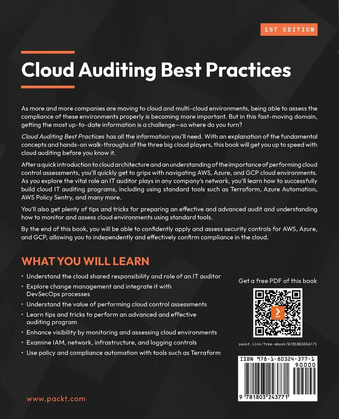Rückseite: 9781803243771 | Cloud Auditing Best Practices | Shinesa Cambric (u. a.) | Taschenbuch
