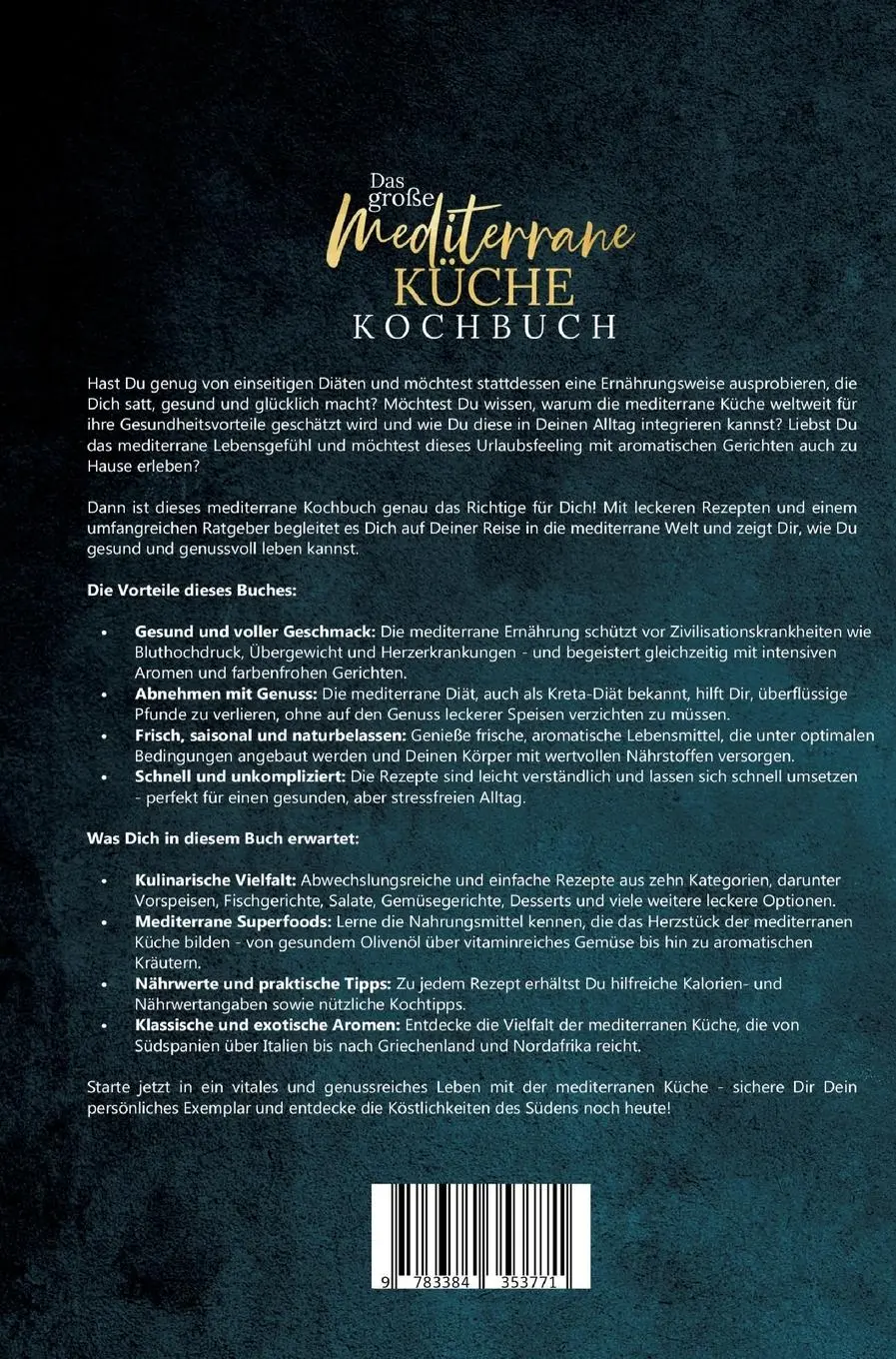 Rückseite: 9783384353771 | Das große Mediterrane Küche Kochbuch | Lisa Ackermann | Buch | 188 S.