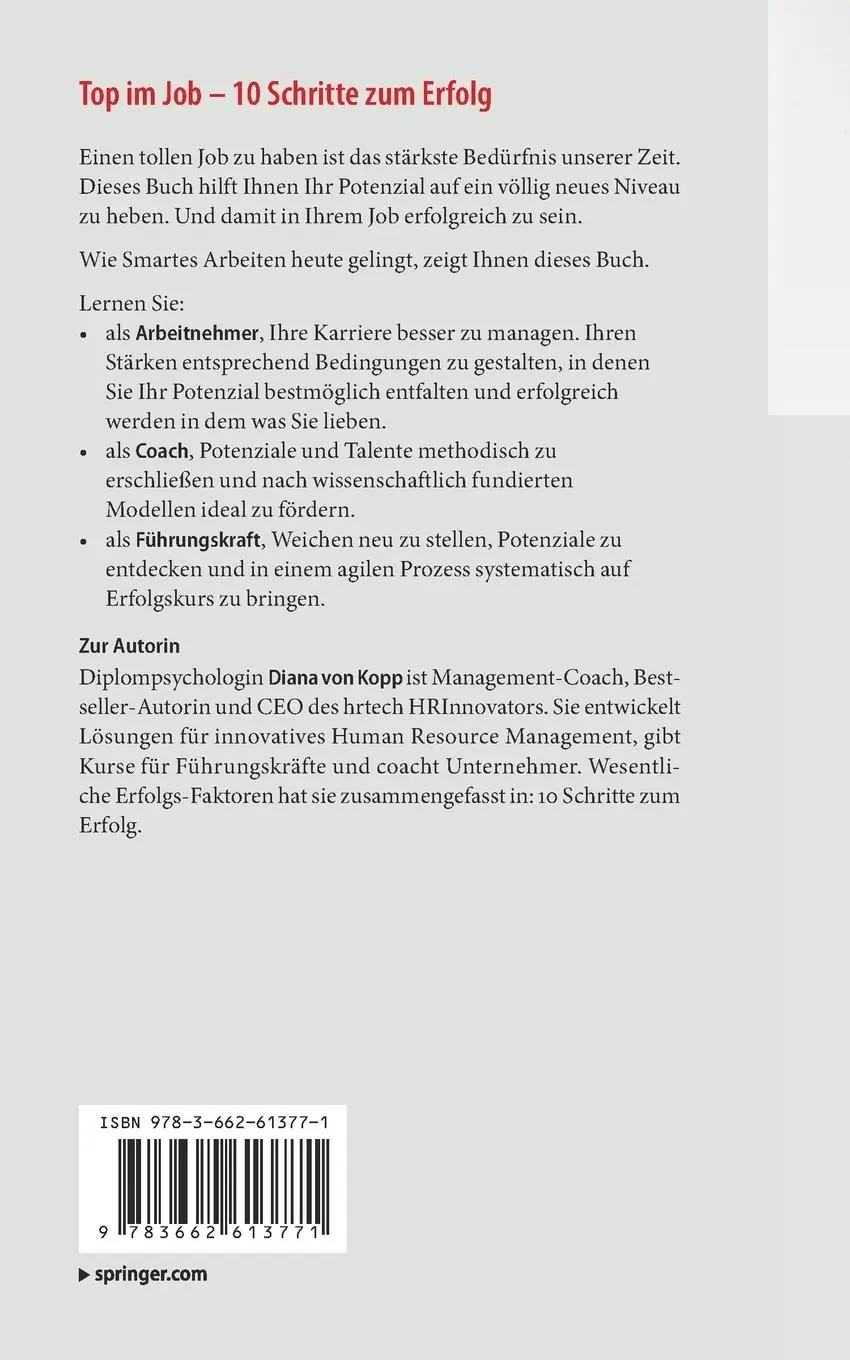 Rückseite: 9783662613771 | Top im Job - Wie Sie leben, arbeiten und Ihr Potenzial entfalten