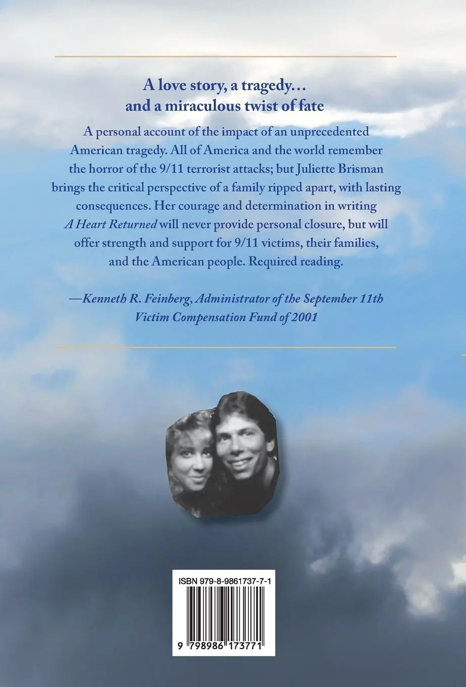Rückseite: 9798986173771 | A Heart Returned | Memoir of a 9/11 Widow | Juliette Brisman | Buch