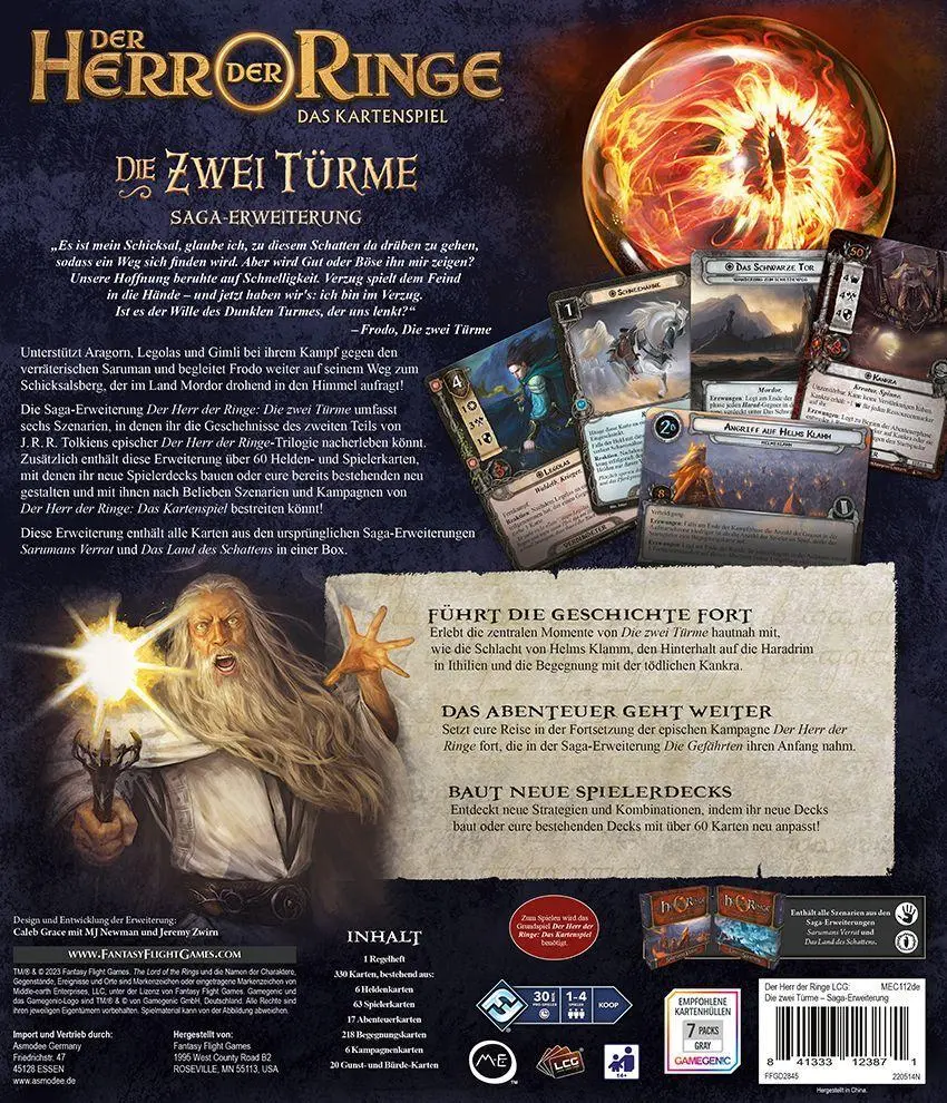 Bild: 841333123871 | Der Herr der Ringe: Das Kartenspiel - Die zwei Türme | Nate French