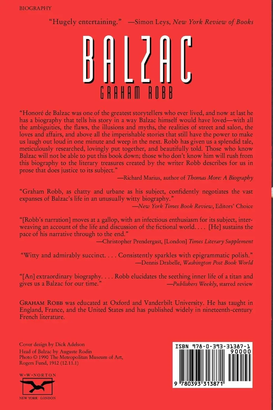 Rückseite: 9780393313871 | Balzac | A Biography | Graham Robb | Taschenbuch | Englisch | 1996