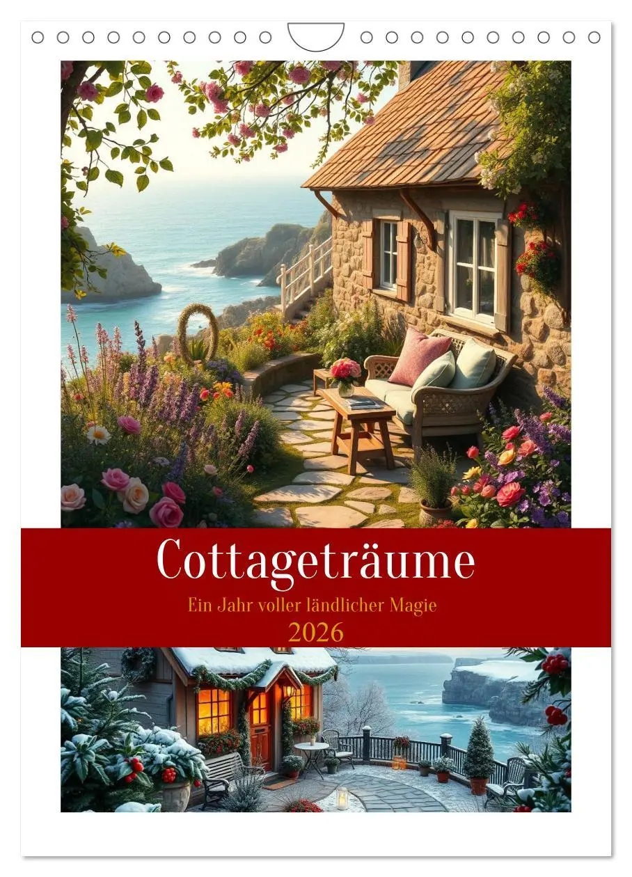 Cover: 9783457773871 | Cottageträume - Ein Jahr voller ländlicher Magie (Wandkalender 2026...