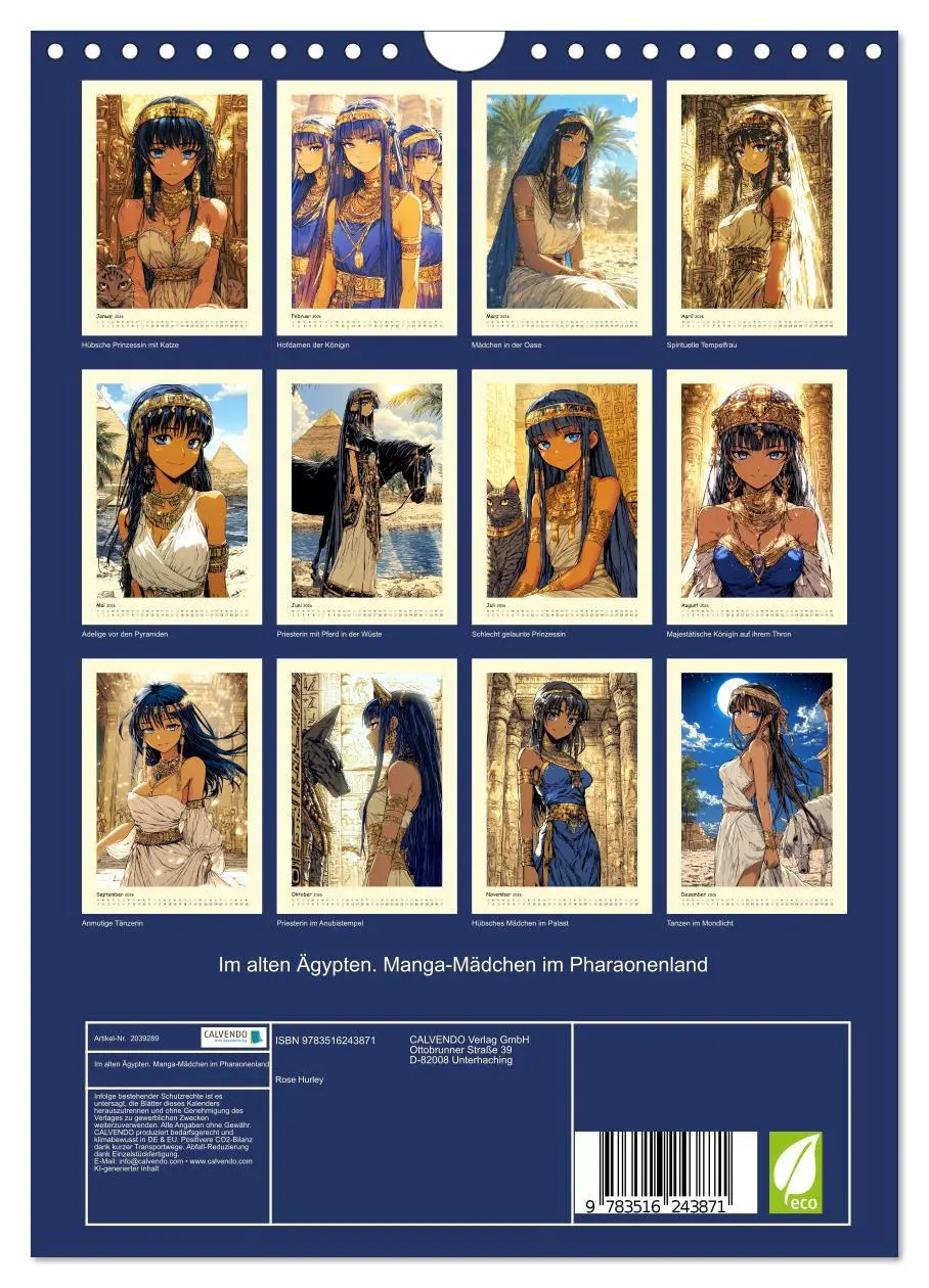 Bild: 9783516243871 | Im alten Ägypten. Manga-Mädchen im Pharaonenland (Wandkalender 2026...