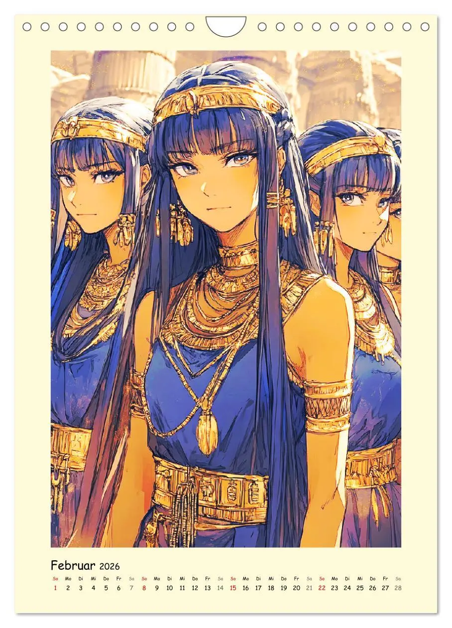 Bild: 9783516243871 | Im alten Ägypten. Manga-Mädchen im Pharaonenland (Wandkalender 2026...