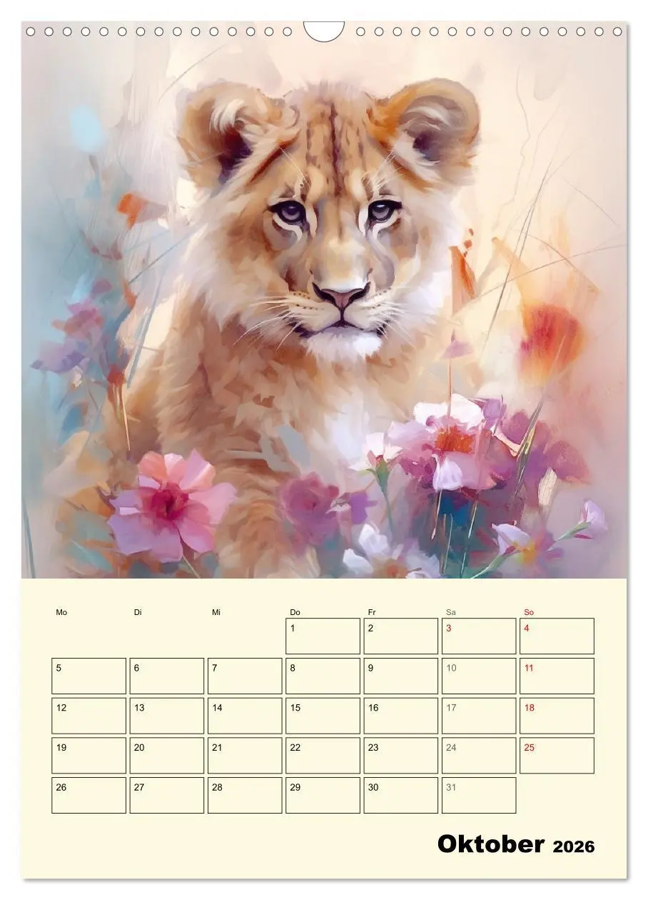 Bild: 9783516313871 | Raubkatzen. Zauberhafte Aquarelle (Wandkalender 2026 DIN A3 hoch),...