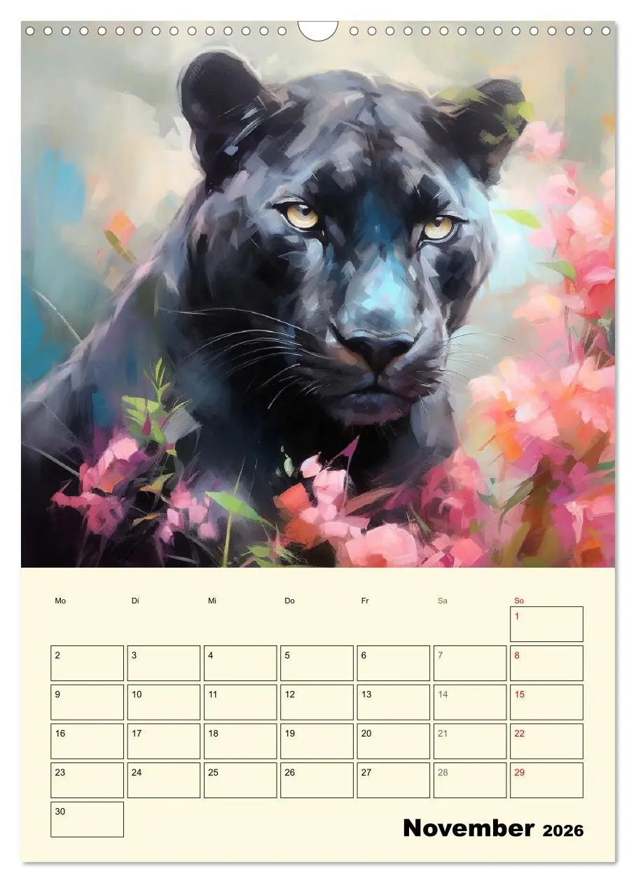 Bild: 9783516313871 | Raubkatzen. Zauberhafte Aquarelle (Wandkalender 2026 DIN A3 hoch),...