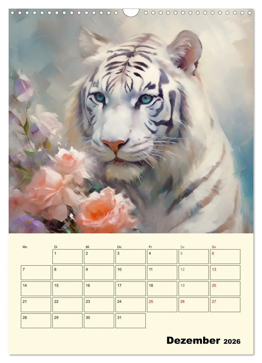 Bild: 9783516313871 | Raubkatzen. Zauberhafte Aquarelle (Wandkalender 2026 DIN A3 hoch),...