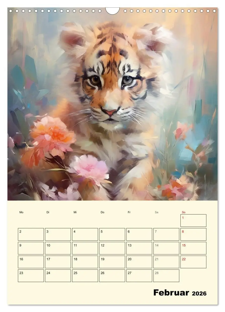 Bild: 9783516313871 | Raubkatzen. Zauberhafte Aquarelle (Wandkalender 2026 DIN A3 hoch),...