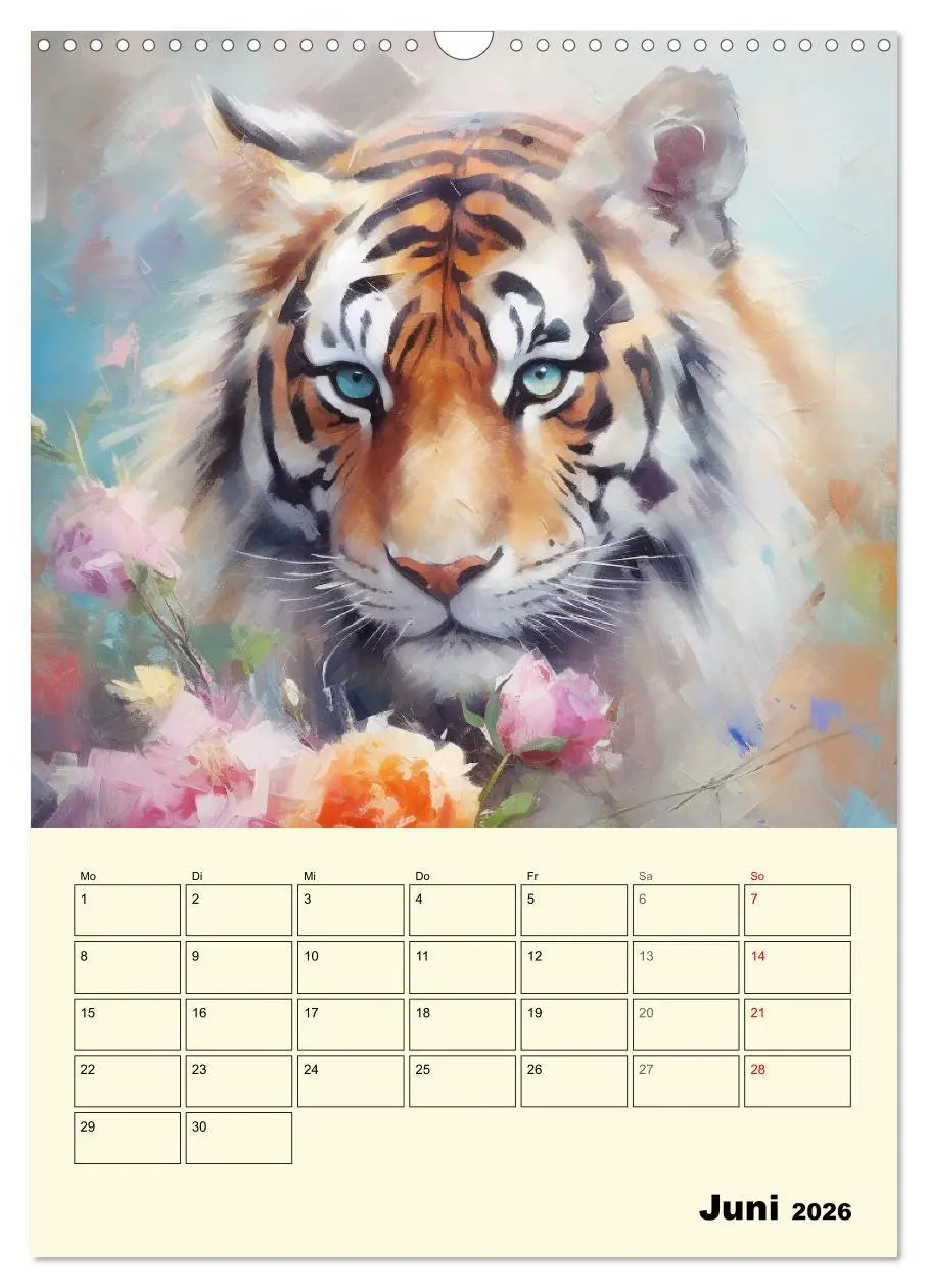 Bild: 9783516313871 | Raubkatzen. Zauberhafte Aquarelle (Wandkalender 2026 DIN A3 hoch),...