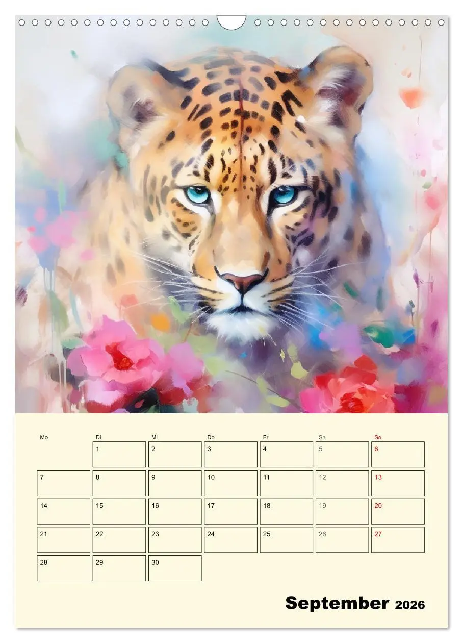 Bild: 9783516313871 | Raubkatzen. Zauberhafte Aquarelle (Wandkalender 2026 DIN A3 hoch),...