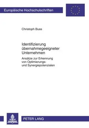 Cover: 9783631603871 | Identifizierung übernahmegeeigneter Unternehmen | Christoph Buss