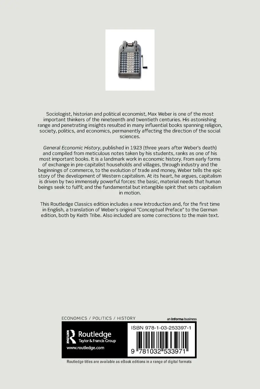Rückseite: 9781032533971 | General Economic History | Max Weber | Taschenbuch | Englisch | 2023