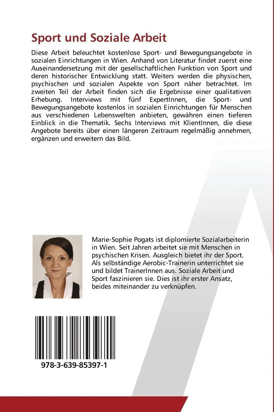 Rückseite: 9783639853971 | Sport und Soziale Arbeit | Marie-Sophie Pogats | Taschenbuch | 112 S.