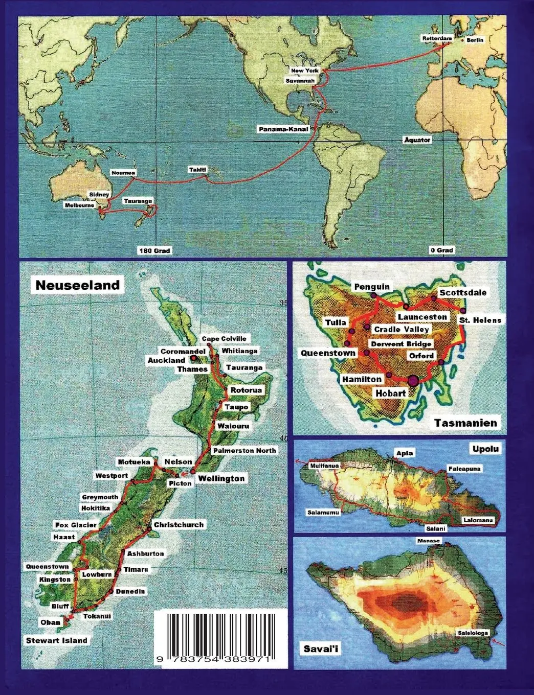 Rückseite: 9783754383971 | Mit dem Fahrrad im Südmeer | Neuseeland Tasmanien Samoa | Rosenke