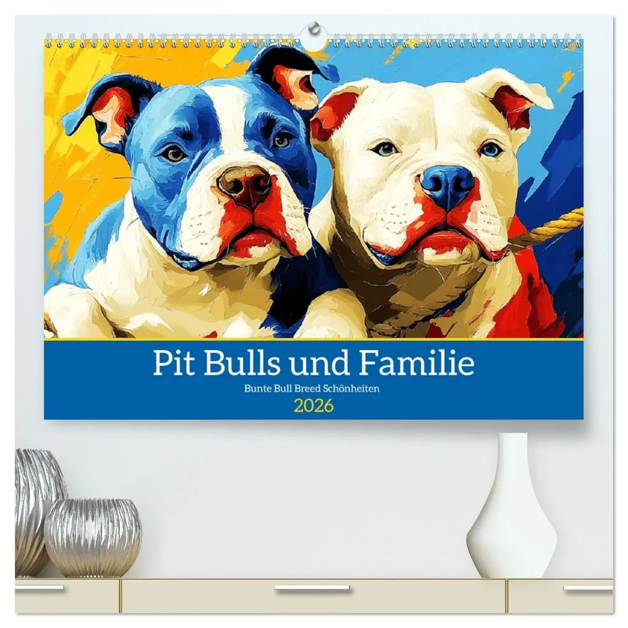 Cover: 9783457344071 | Pit Bulls und Familie. Bunte Bull Breed Schönheiten (hochwertiger...