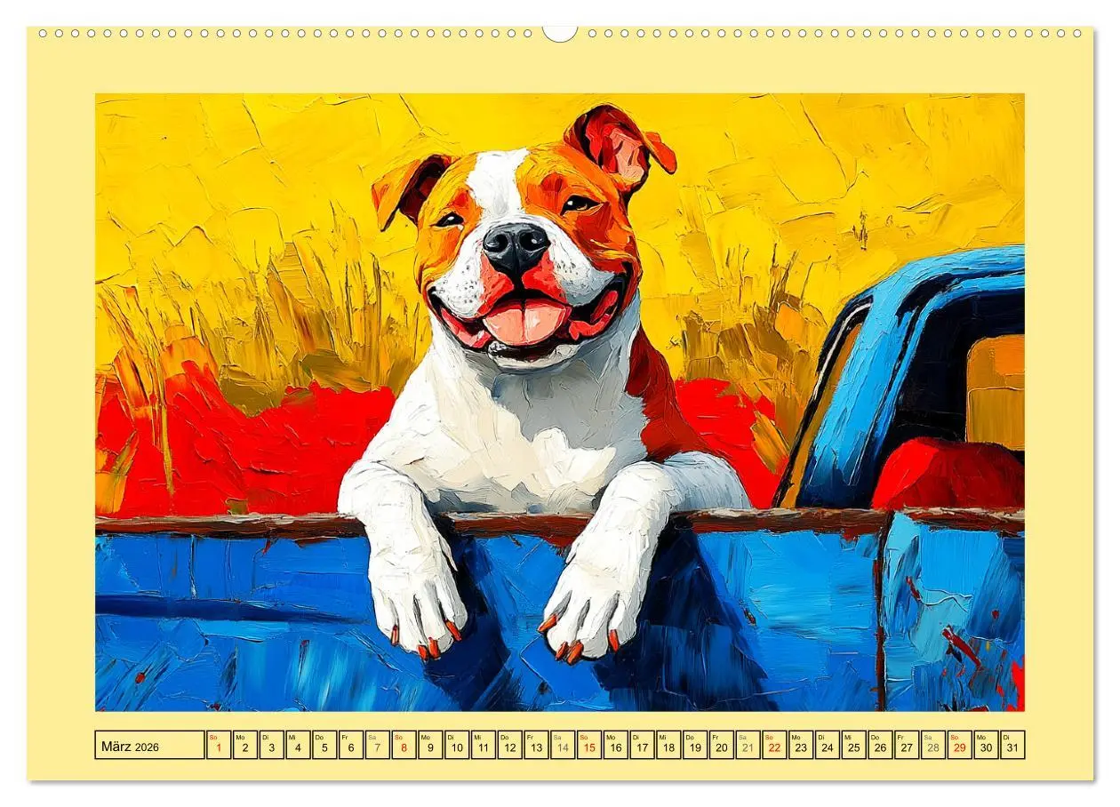 Bild: 9783457344071 | Pit Bulls und Familie. Bunte Bull Breed Schönheiten (hochwertiger...