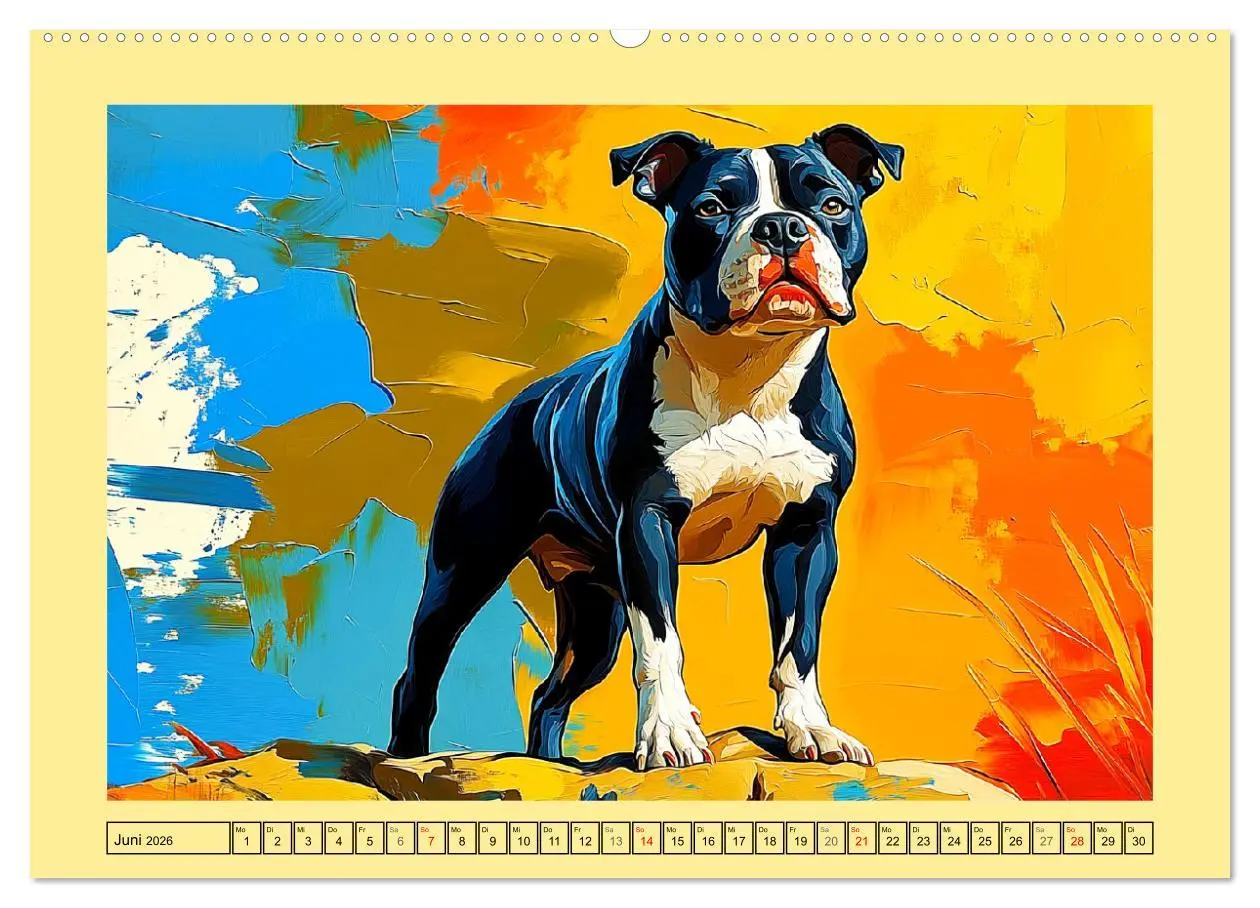 Bild: 9783457344071 | Pit Bulls und Familie. Bunte Bull Breed Schönheiten (hochwertiger...