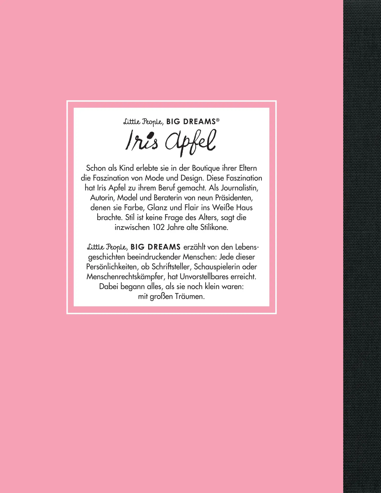 Rückseite: 9783458644071 | Iris Apfel | María Isabel Sánchez Vegara | Buch | 32 S. | Deutsch