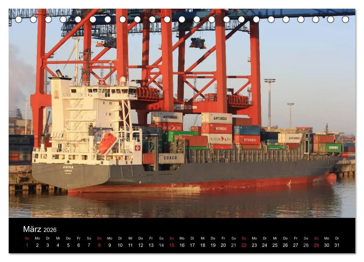 Bild: 9783516124071 | Schiffe im Hamburger Hafen (Tischkalender 2026 DIN A5 quer),...