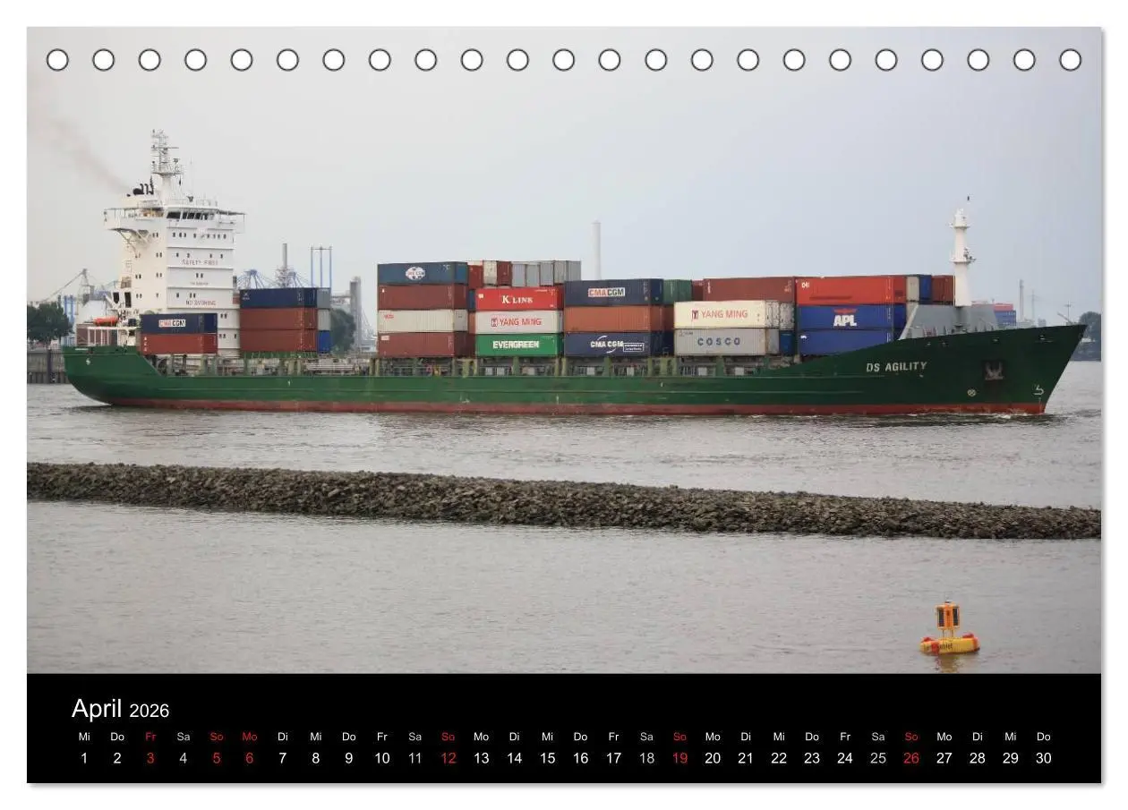 Bild: 9783516124071 | Schiffe im Hamburger Hafen (Tischkalender 2026 DIN A5 quer),...