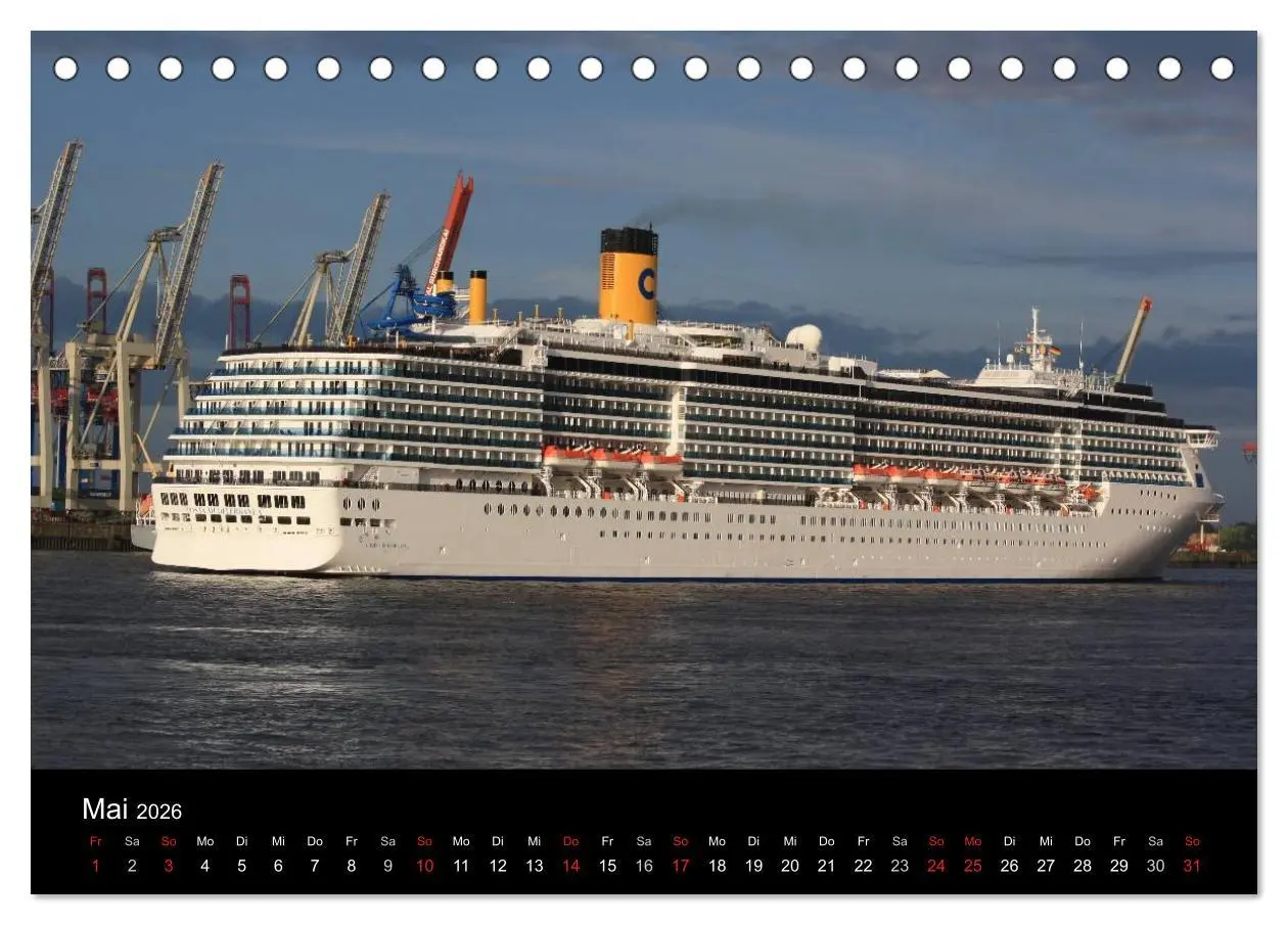 Bild: 9783516124071 | Schiffe im Hamburger Hafen (Tischkalender 2026 DIN A5 quer),...