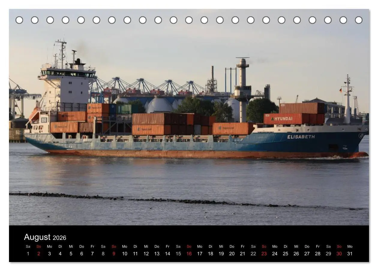 Bild: 9783516124071 | Schiffe im Hamburger Hafen (Tischkalender 2026 DIN A5 quer),...