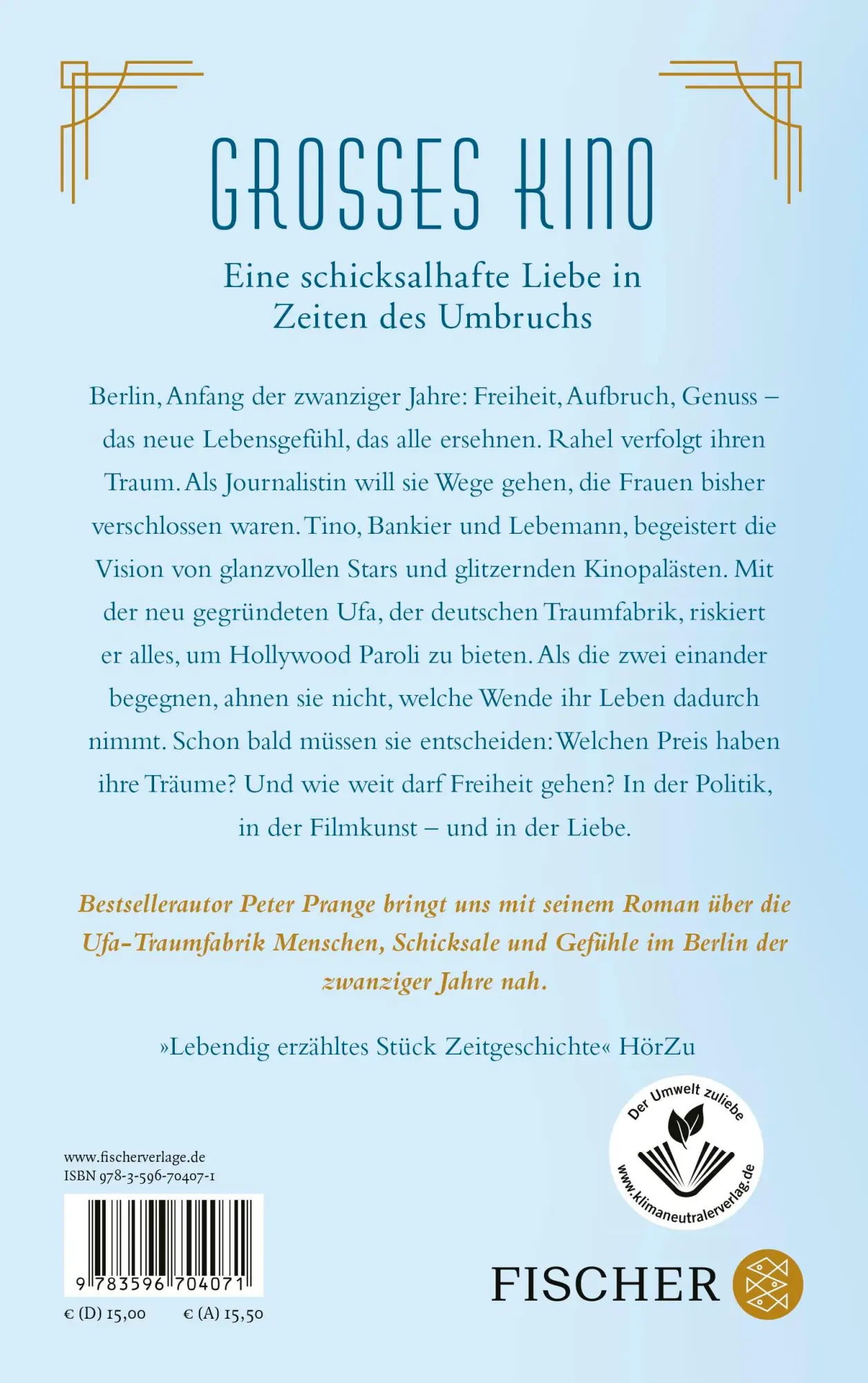 Rückseite: 9783596704071 | Der Traumpalast | Im Bann der Bilder | Peter Prange | Taschenbuch