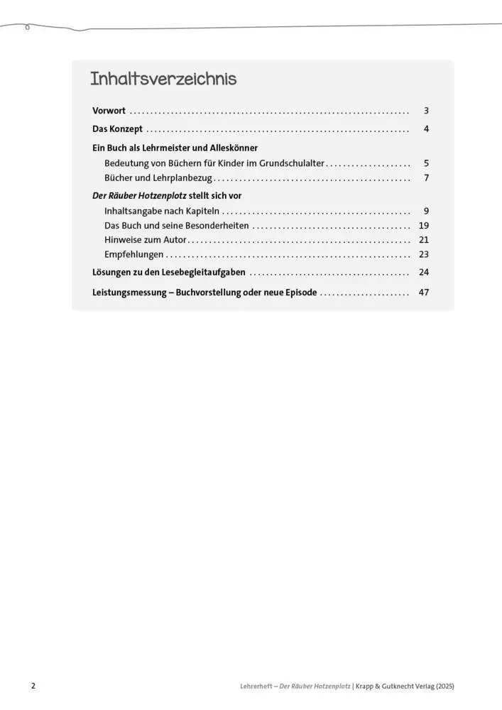 Bild: 9783963234071 | Der Räuber Hotzenplotz - Otfried Preußler - Lehrerheft | Vera Sens