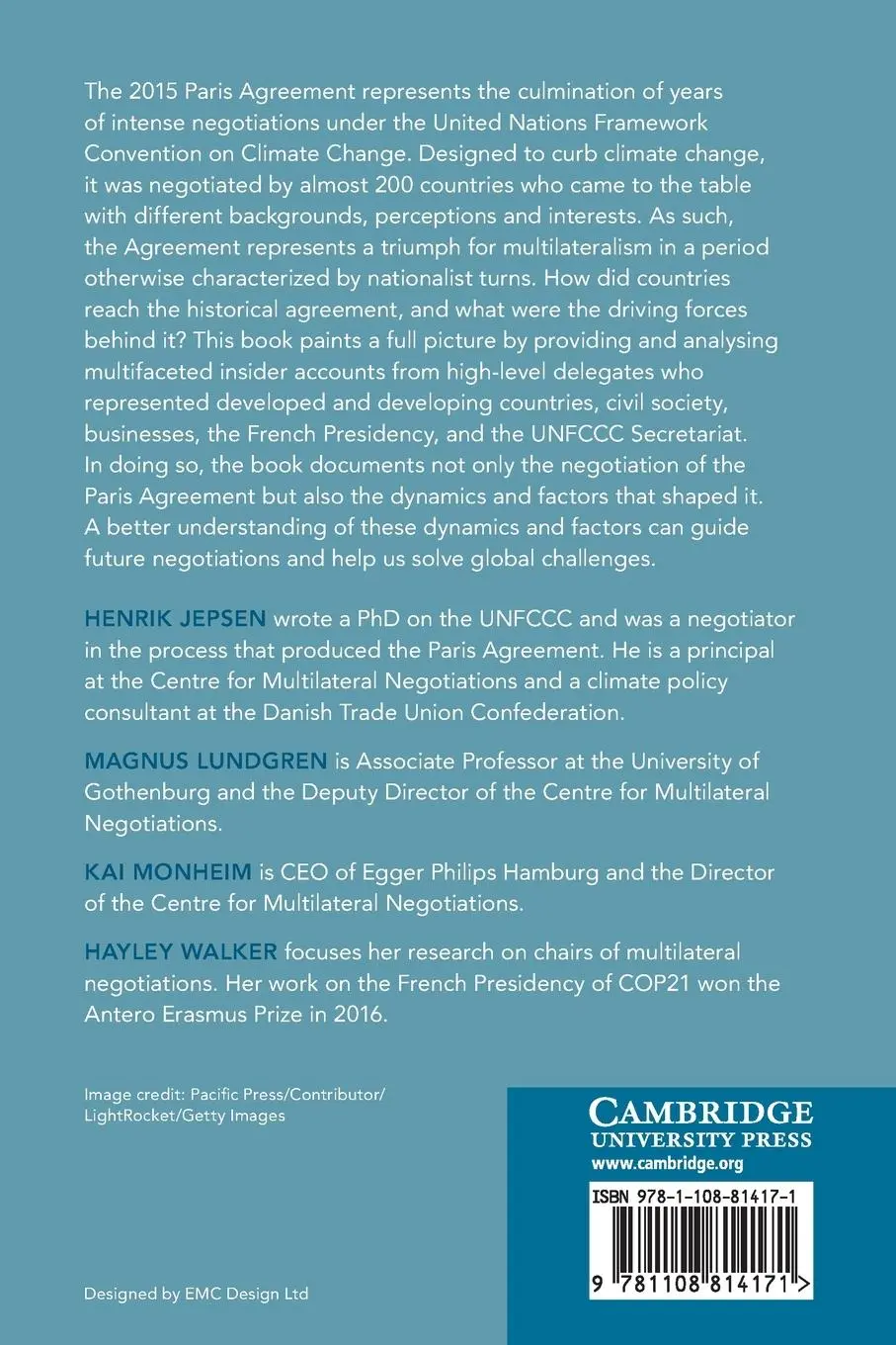 Rückseite: 9781108814171 | Negotiating the Paris Agreement | Henrik Jepsen (u. a.) | Taschenbuch