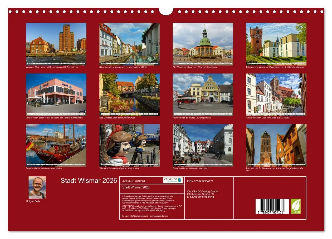 Bild: 9783457954171 | Stadt Wismar 2026 (Wandkalender 2026 DIN A3 quer), CALVENDO...