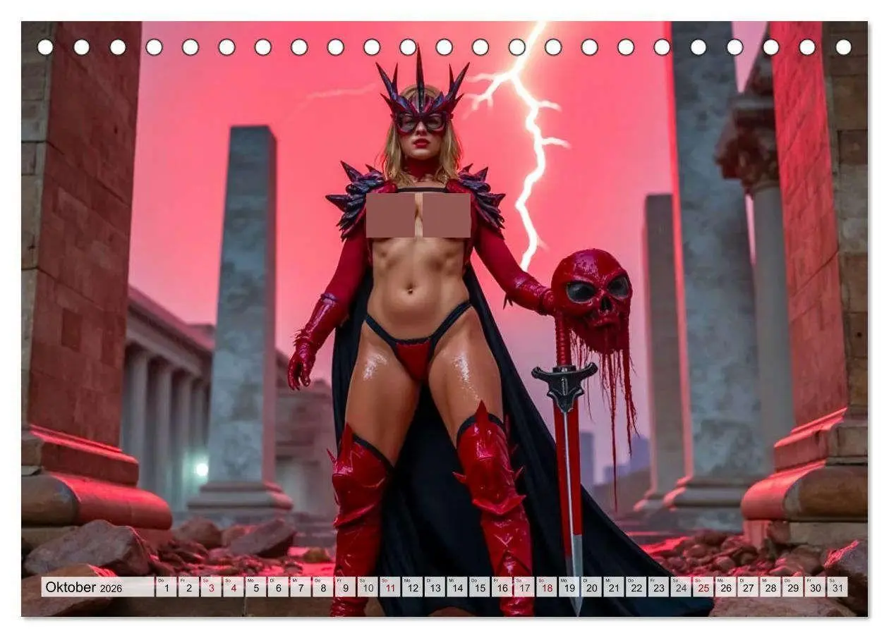 Bild: 9783516664171 | Superheldinnen - Enthüllte Kraft und Kurven (Tischkalender 2026 DIN...