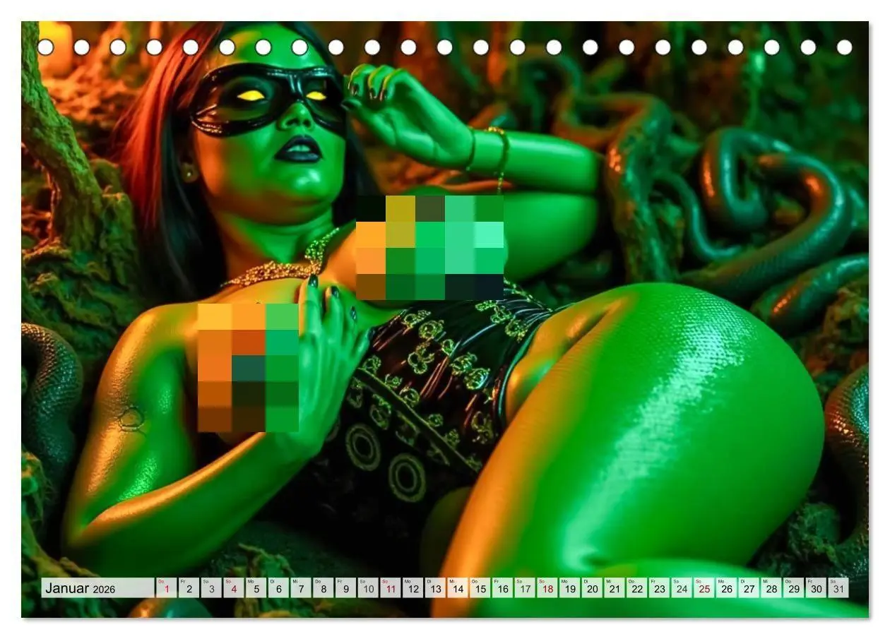 Bild: 9783516664171 | Superheldinnen - Enthüllte Kraft und Kurven (Tischkalender 2026 DIN...