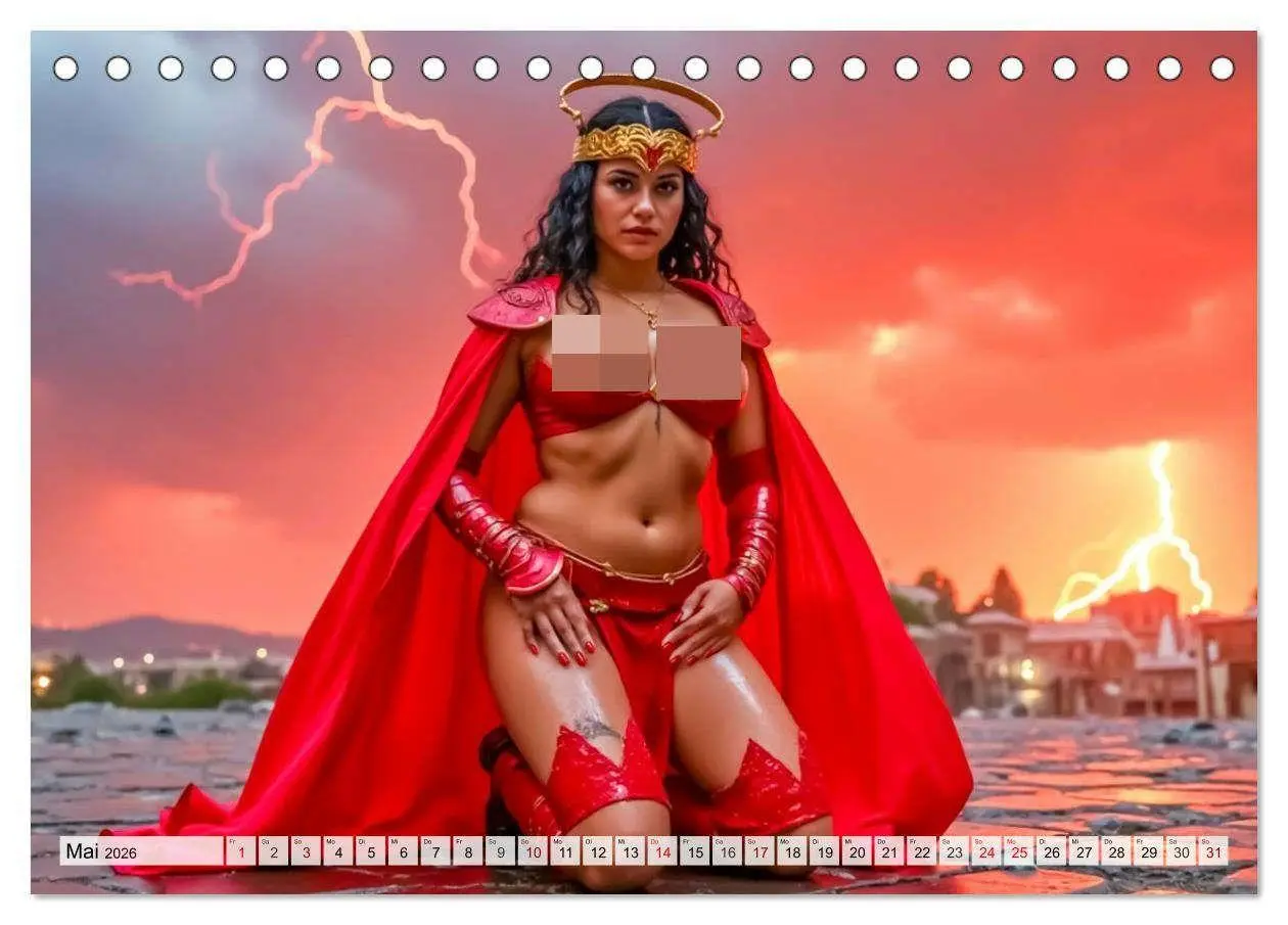 Bild: 9783516664171 | Superheldinnen - Enthüllte Kraft und Kurven (Tischkalender 2026 DIN...