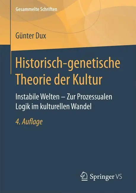 Cover: 9783658164171 | Historisch-genetische Theorie der Kultur | Günter Dux | Buch | xxi