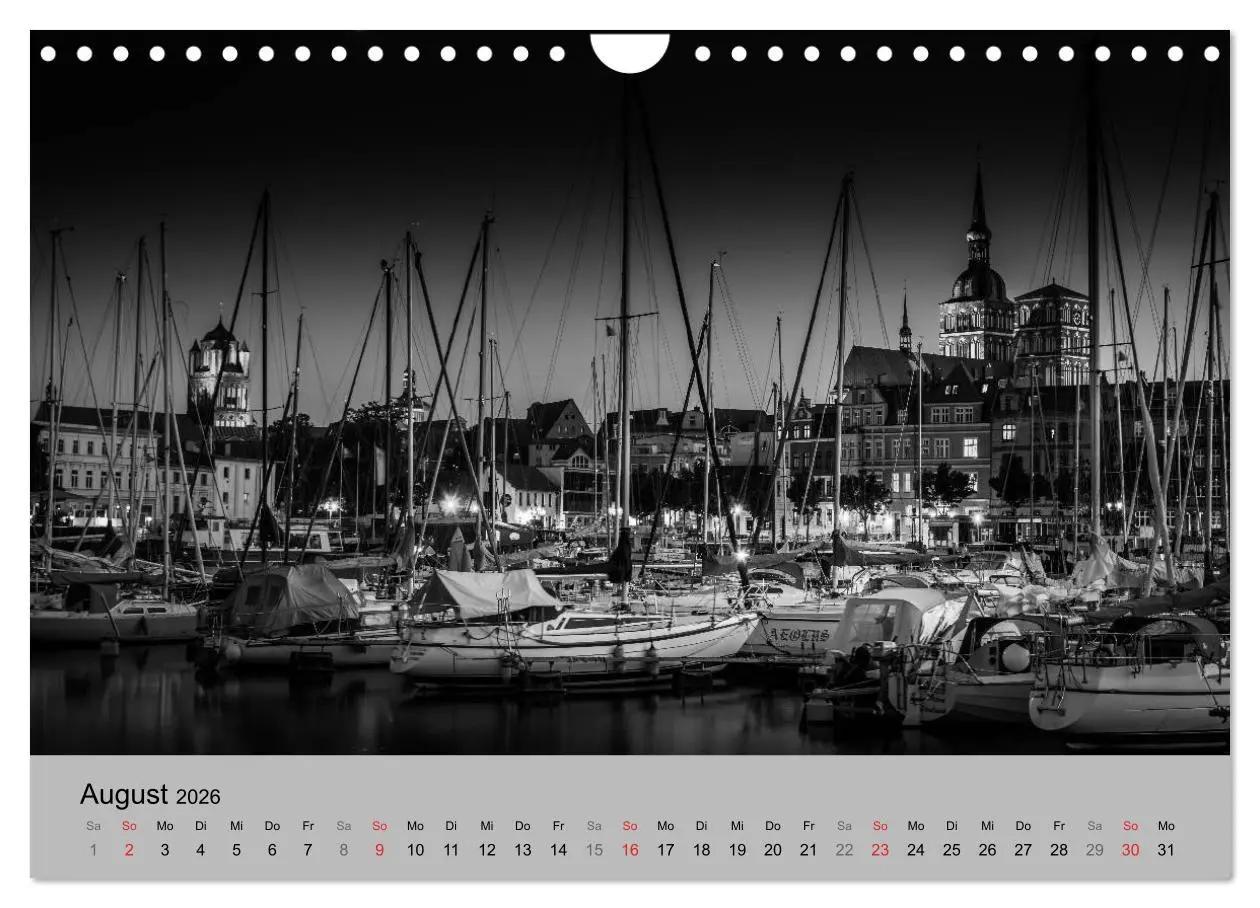 Bild: 9783516034271 | Hansestadt Stralsund bei Nacht (mit GPS-Koordinaten) (Wandkalender...