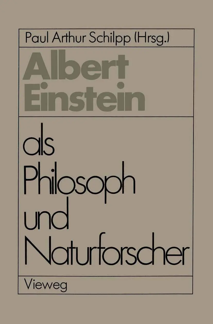 Cover: 9783528084271 | Albert Einstein als Philosoph und Naturforscher | Paul Arthur Schilpp