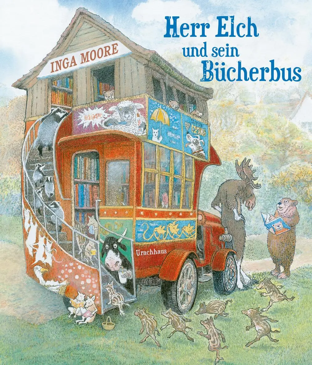 Cover: 9783825154271 | Herr Elch und sein Bücherbus | Inga Moore | Buch | 48 S. | Deutsch