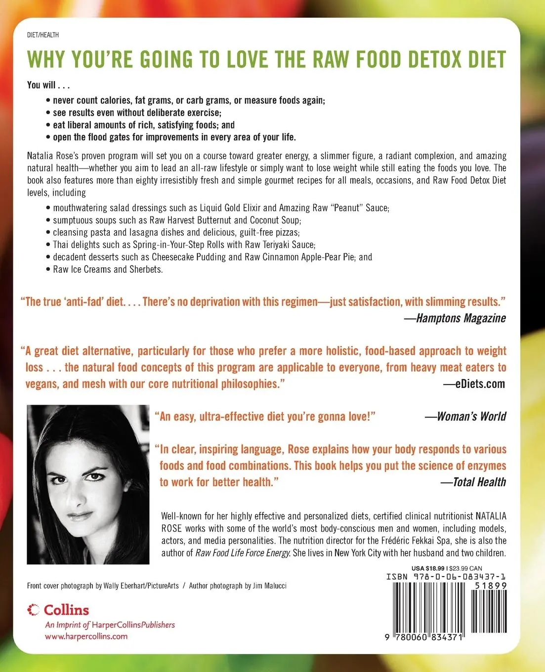 Rückseite: 9780060834371 | The Raw Food Detox Diet | Natalia Rose | Taschenbuch | Englisch | 2007